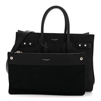 Saint Laurent Grained Calfskin Small Supple Sac De Jour Black 3 of 14