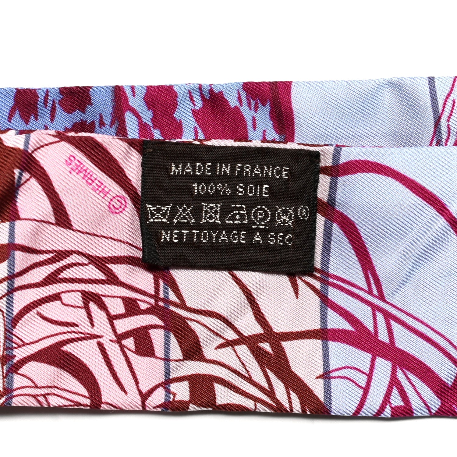 Hermes Silk Jungle Love Rainbow Twilly Fuchsia Bleu Ciel 4 of 4