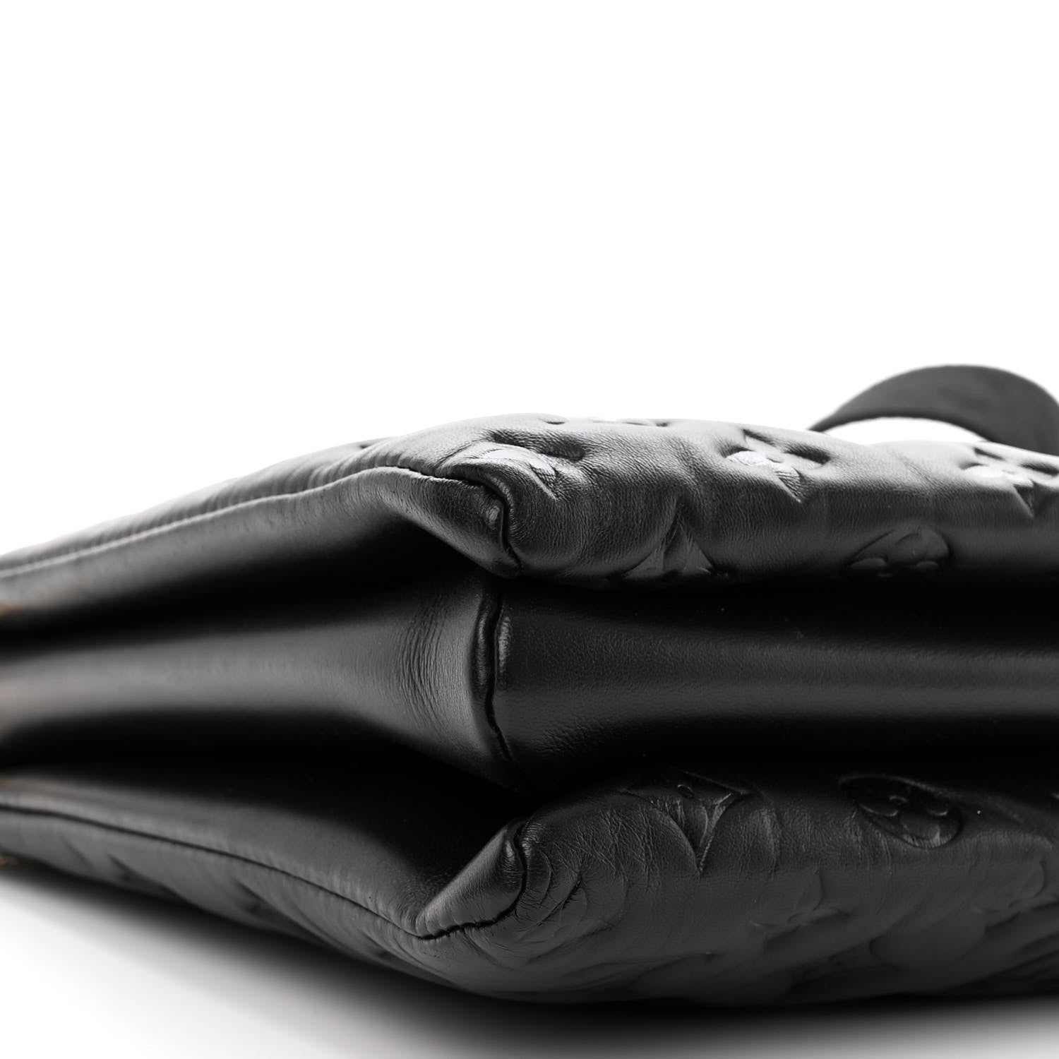 Louis Vuitton Lambskin Embossed Monogram Coussin MM Black 10 of 11