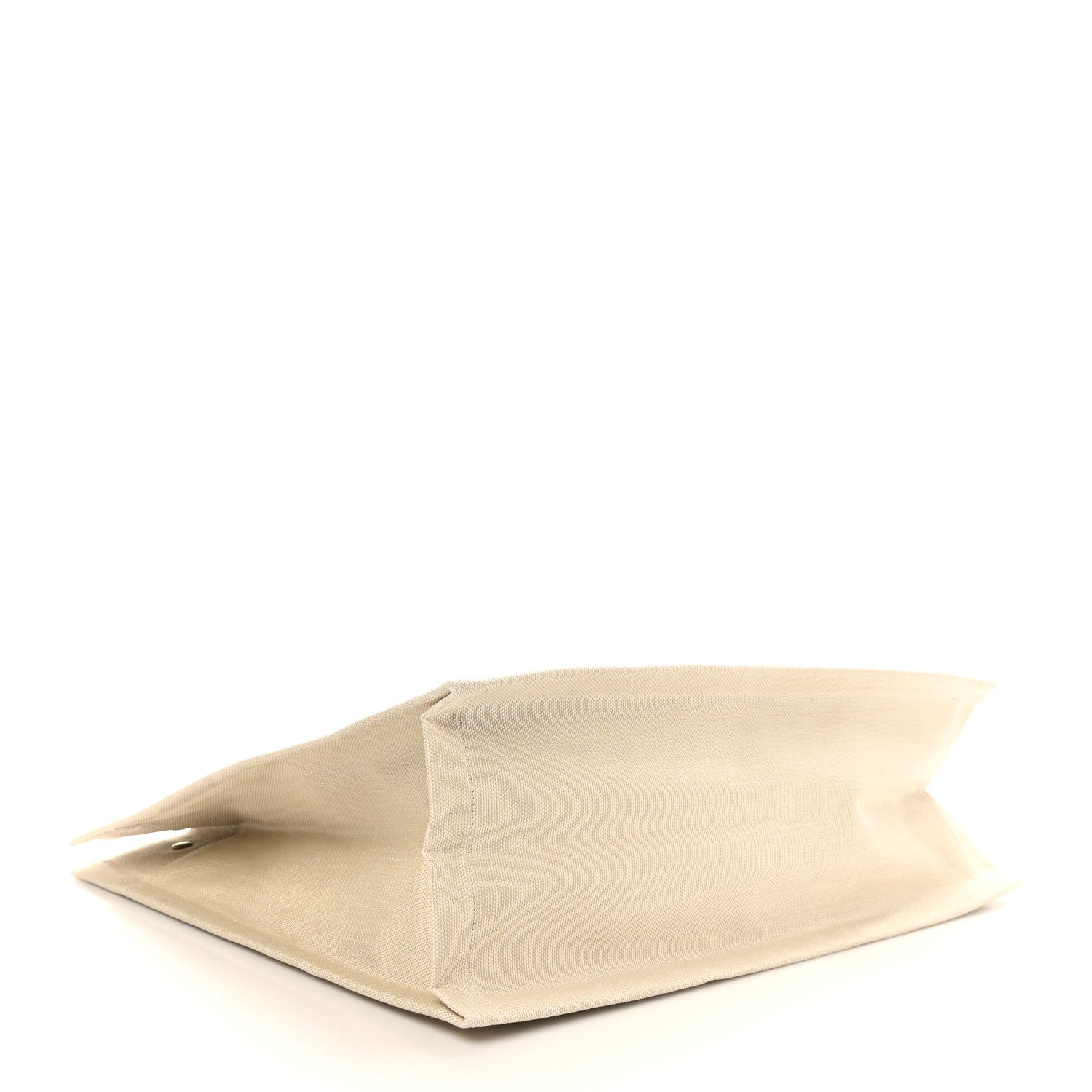 Saint Laurent Cotton Linen Calfskin Striped Rive Gauche Tote Water Green 4 of 10