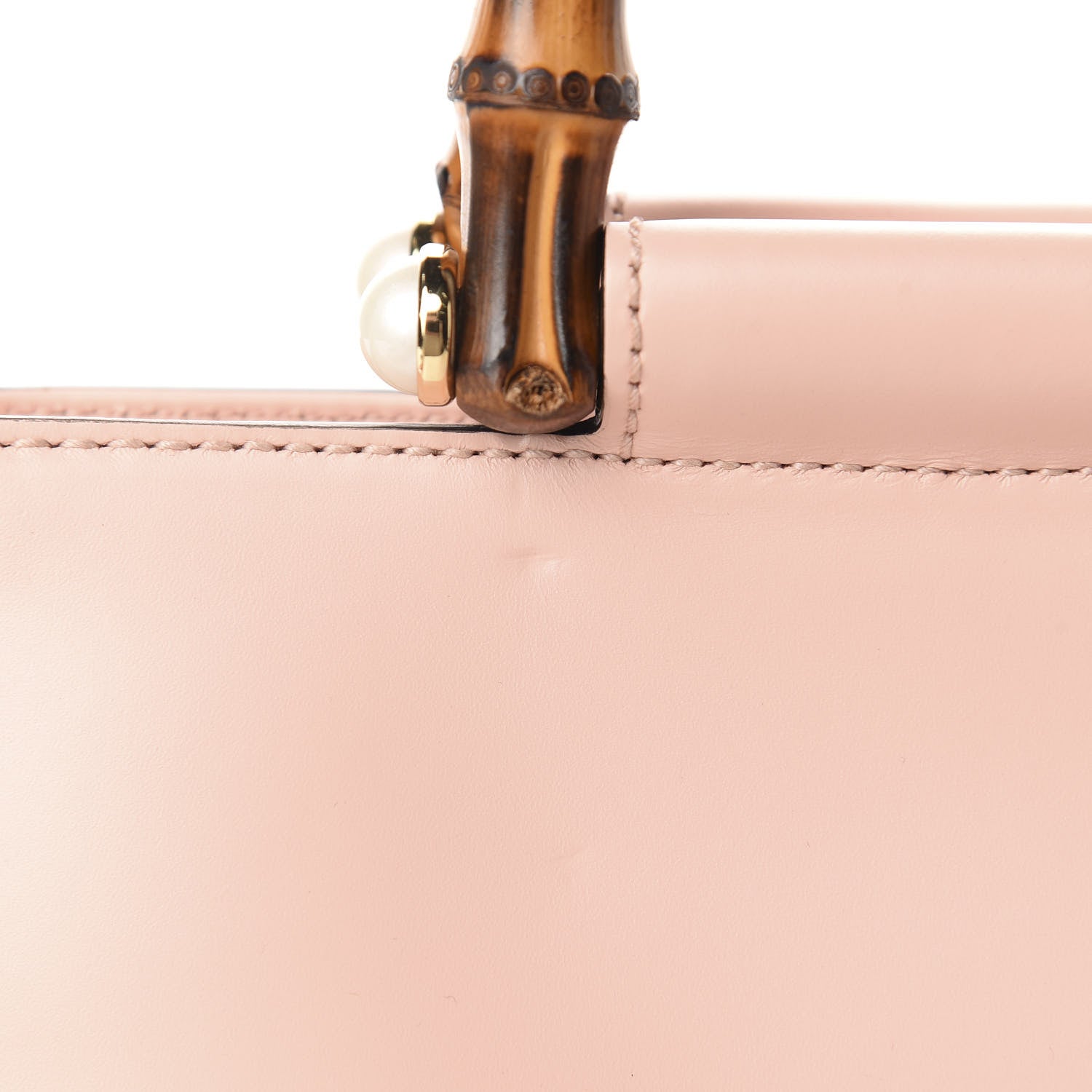 Gucci Nappa Bamboo Small Nymphaea Top Handle Bag Perfect Pink 10 of 12