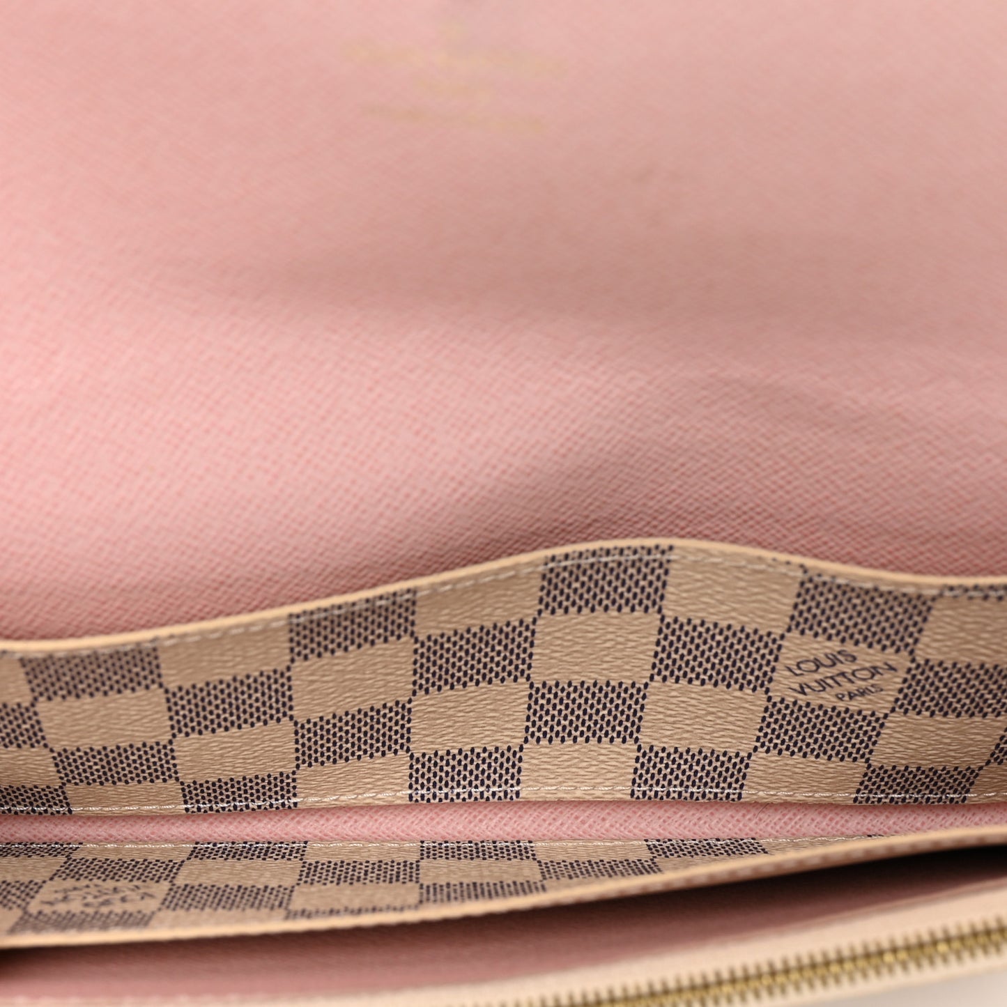 Damier Azur Emilie Wallet Rose Ballerine