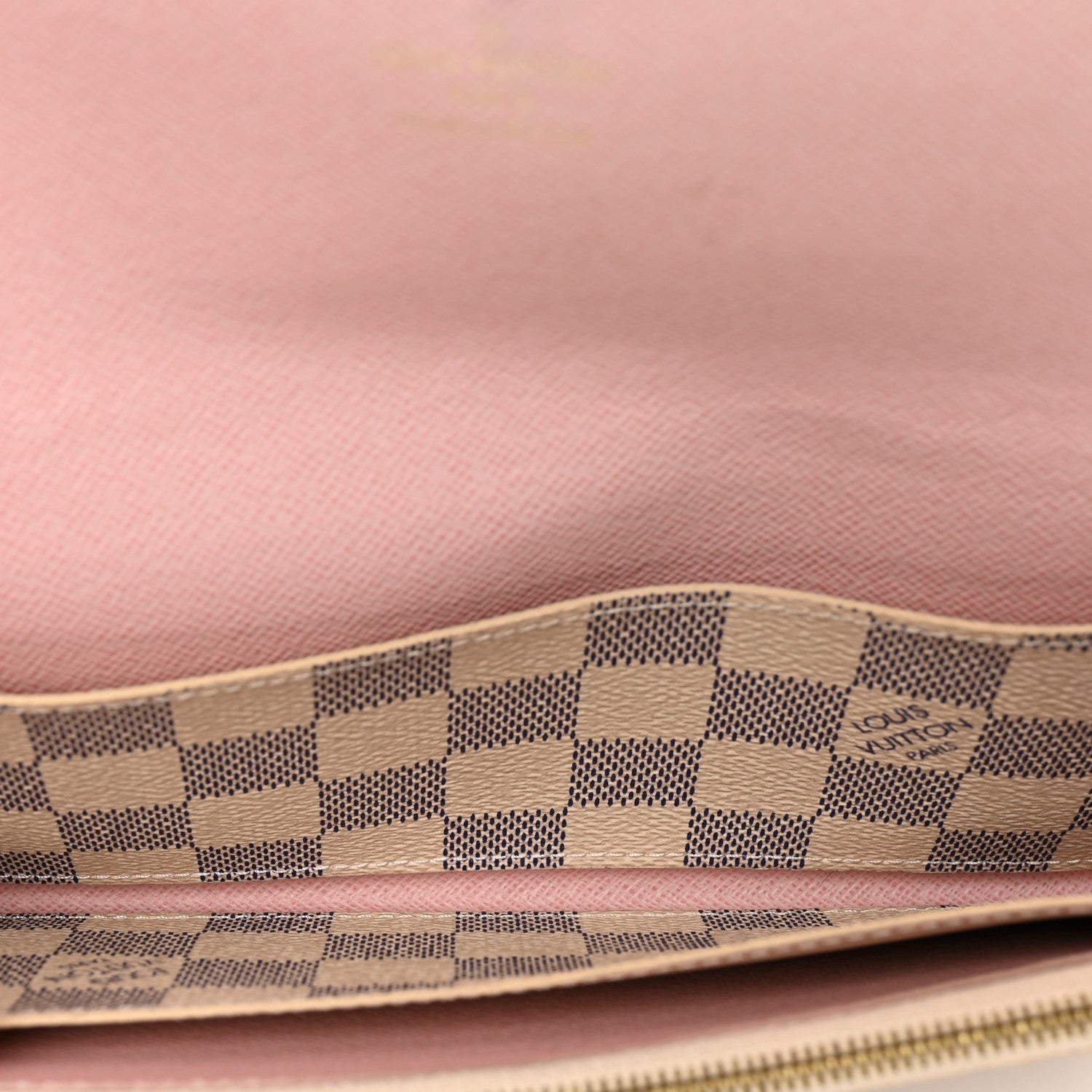 Louis Vuitton Damier Azur Emilie Wallet Rose Ballerine 5 of 8