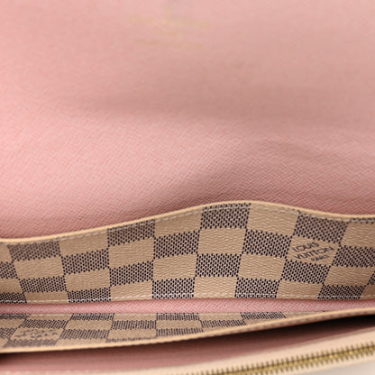 Louis Vuitton Damier Azur Emilie Wallet Rose Ballerine 5 of 8