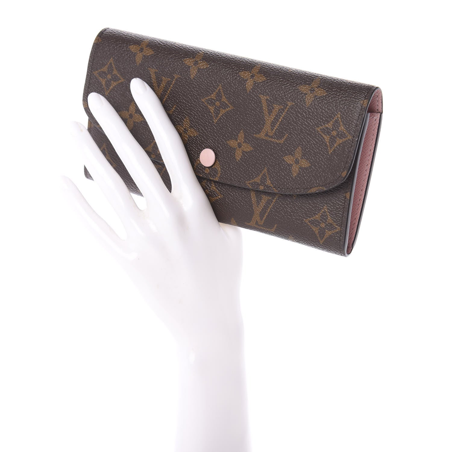 Louis Vuitton Monogram Emilie Wallet Rose Ballerine 2 of 6