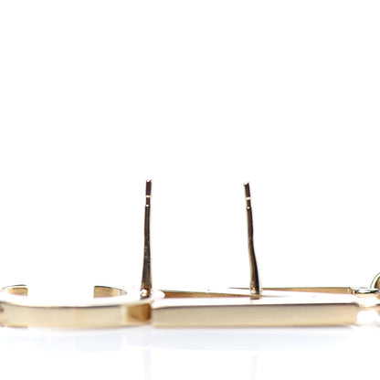 Chanel Metal Cha-Nel Logo Drop Earrings Gold 3 of 4
