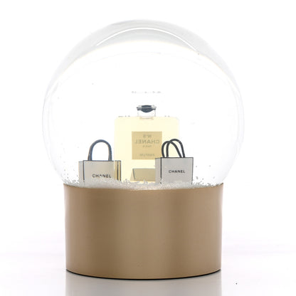 Chanel Glass N°5 Perfume Bottle Snow Globe Gold 4 of 9