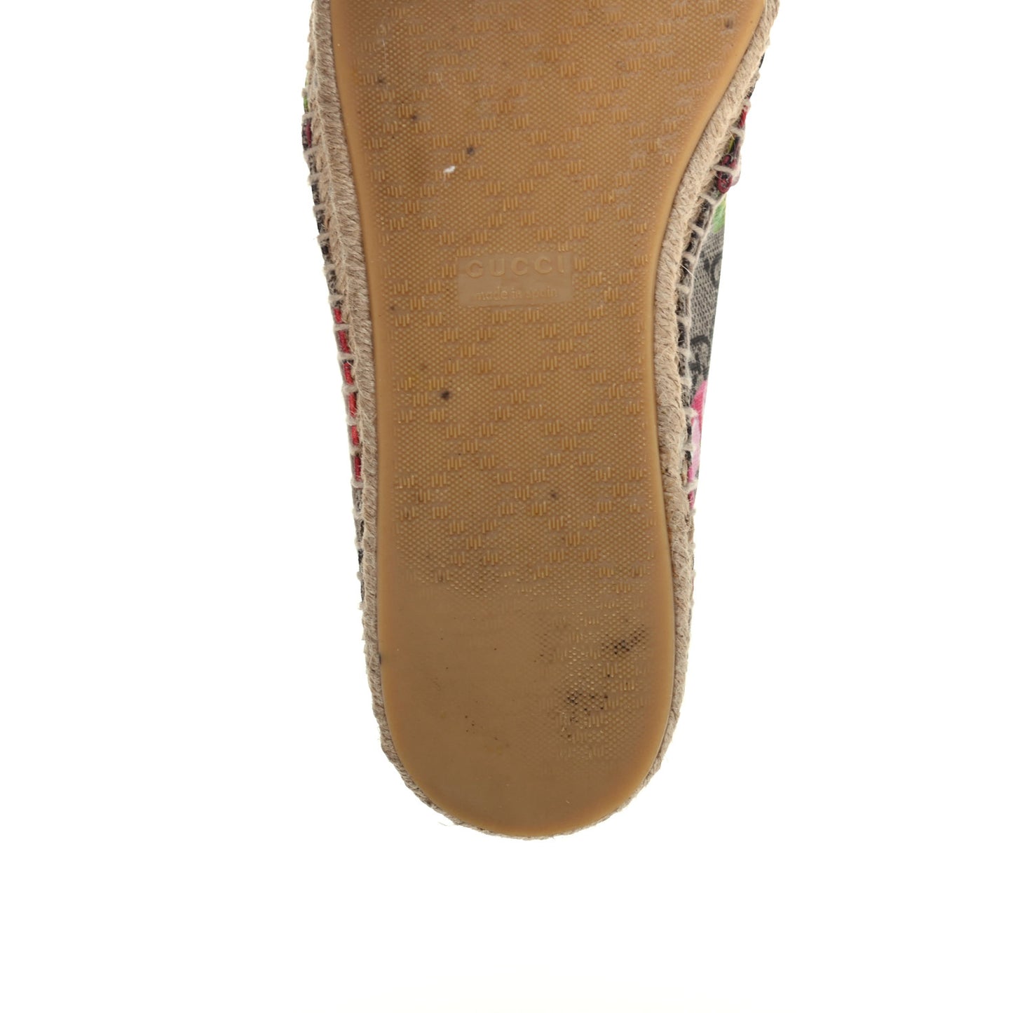 GG Supreme Monogram Blooms Espadrilles 38.5 Beige Multicolor Dry Rose