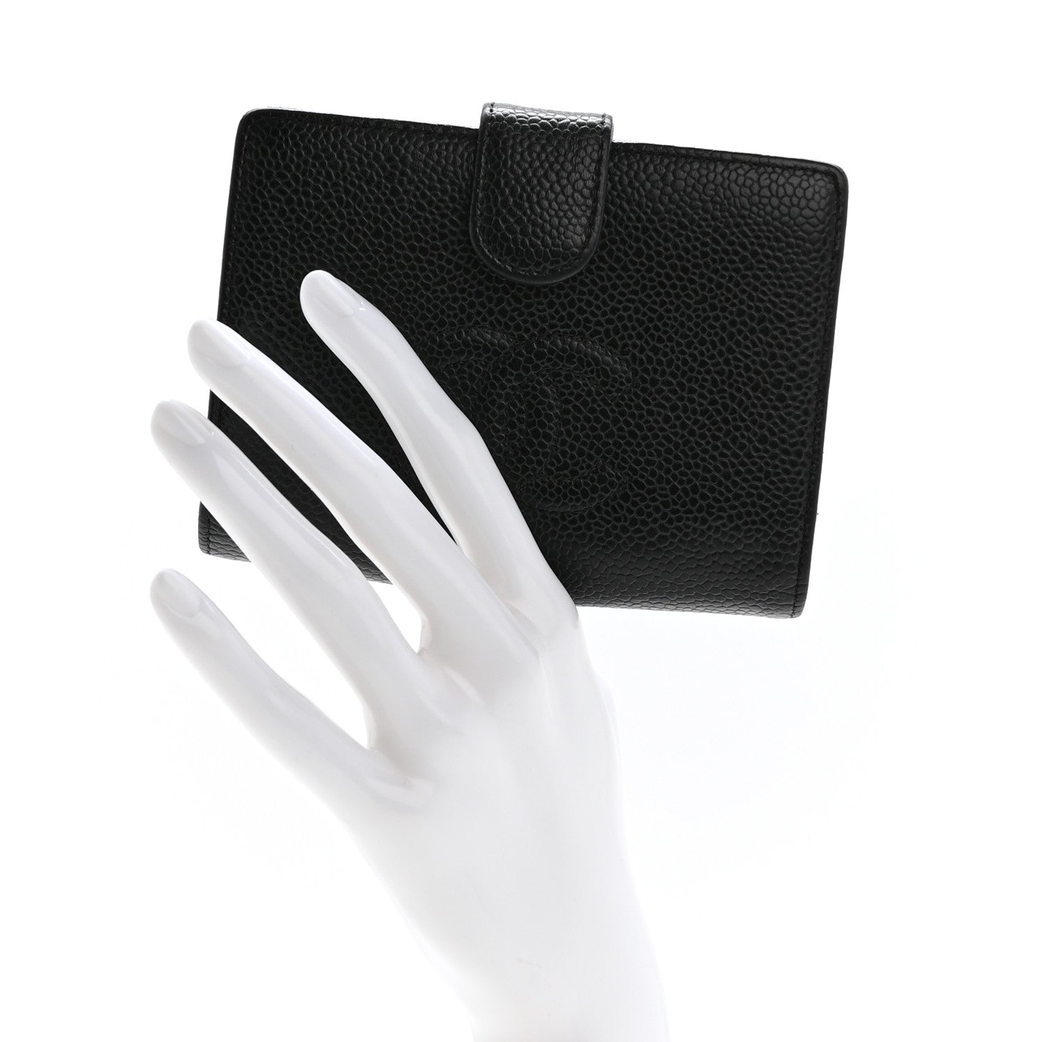 Chanel Caviar Timeless CC Compact French Wallet Black 2 of 15