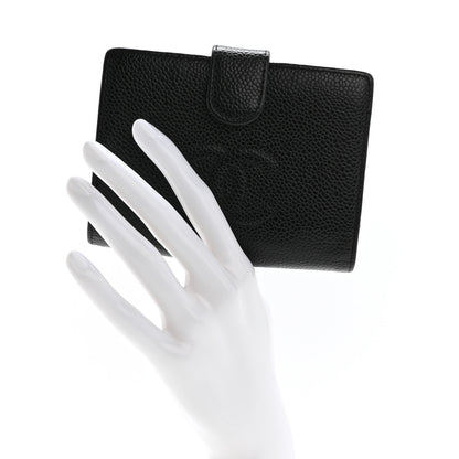 Chanel Caviar Timeless CC Compact French Wallet Black 2 of 15