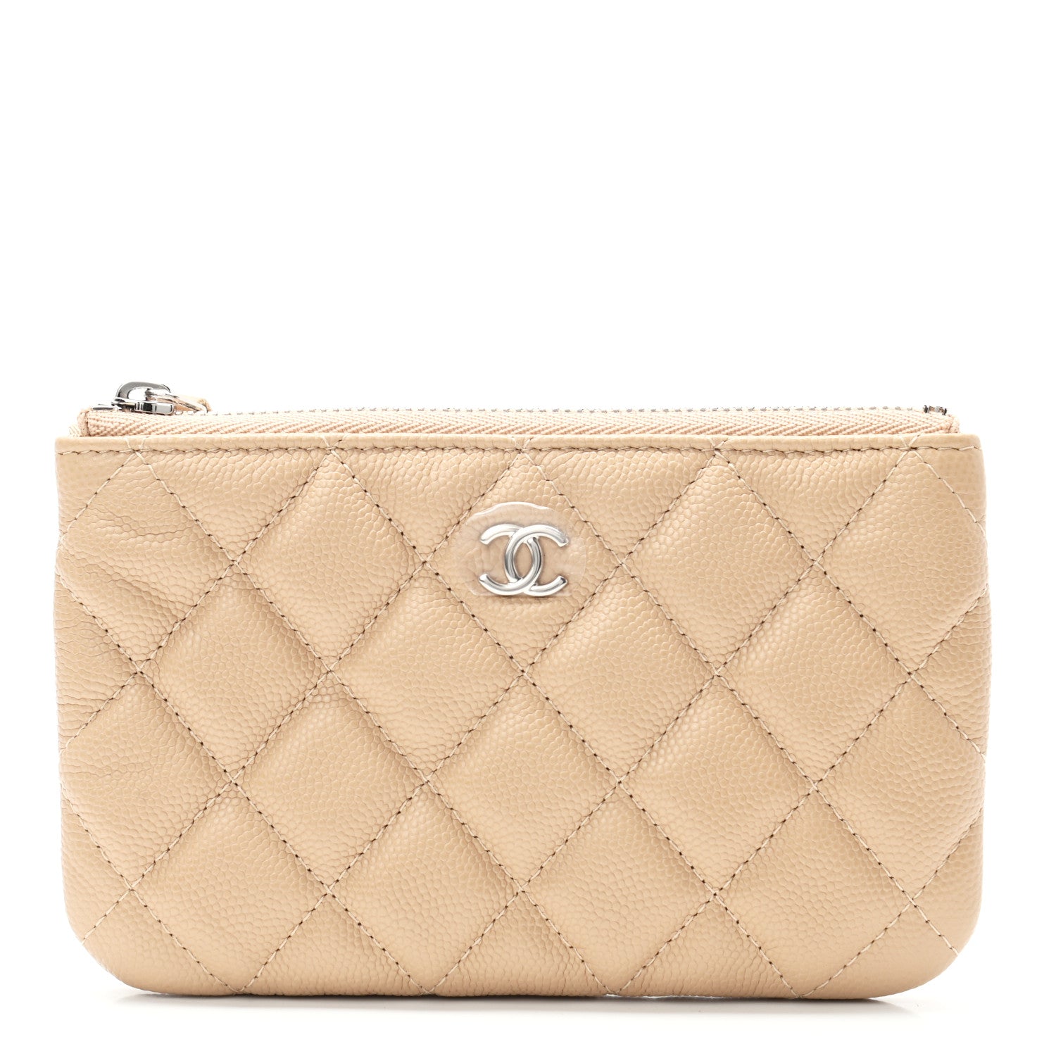 Chanel Caviar Quilted Small Cosmetic Case Beige 1 of 7