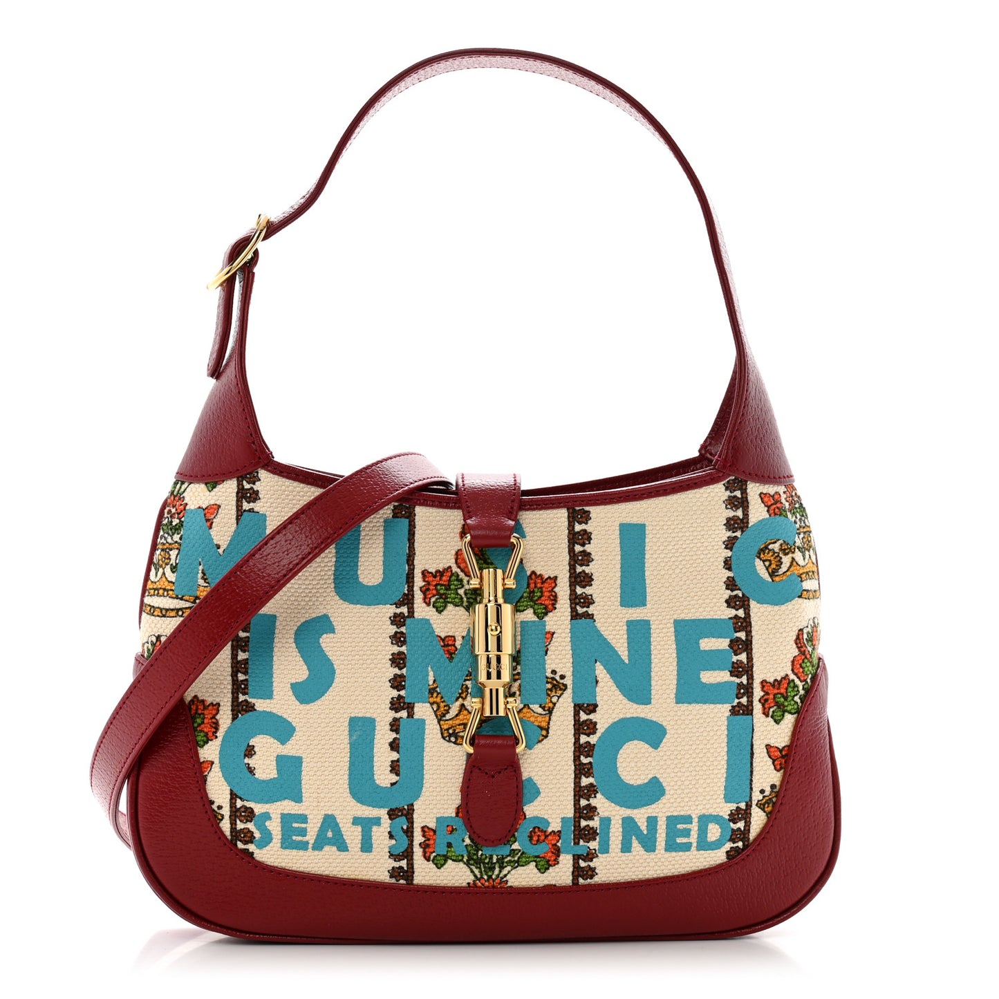 Canvas Calfskin 100 Centennial Music Small Jackie 1961 Hobo Ivory Red