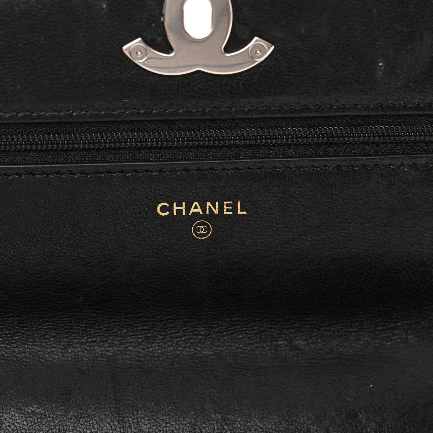 Chanel Lambskin Quilted Chanel 19 Wallet On Chain WOC Black 6 of 14