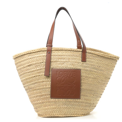 Loewe Raffia Large Basket Tote Bag Natural Tan 1 of 10