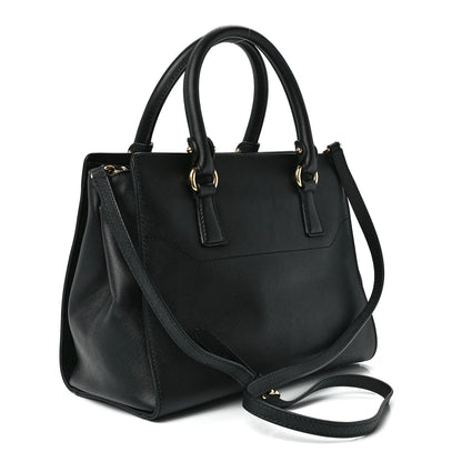 Salvatore Ferragamo Saffiano Small Beky Tote Black 4 of 13