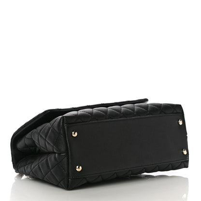 Chanel Caviar Quilted Small Coco Handle Flap Black 4 of 11