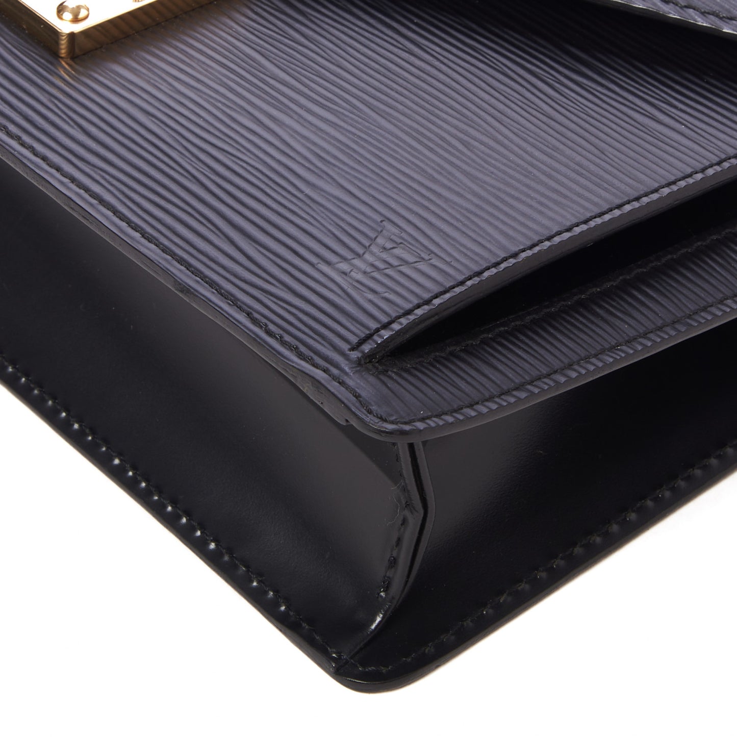 Epi Pochette Sellier Dragonne Clutch Black