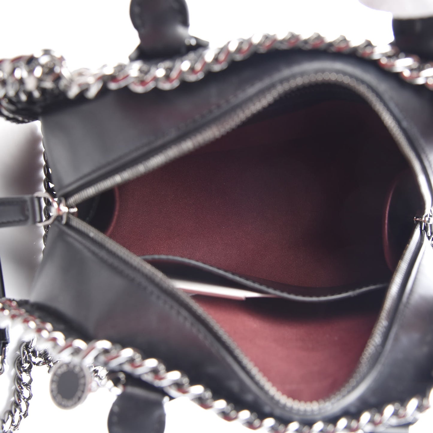 Eco Alter Nappa Mini Falabella Box Top Handle Bag Black