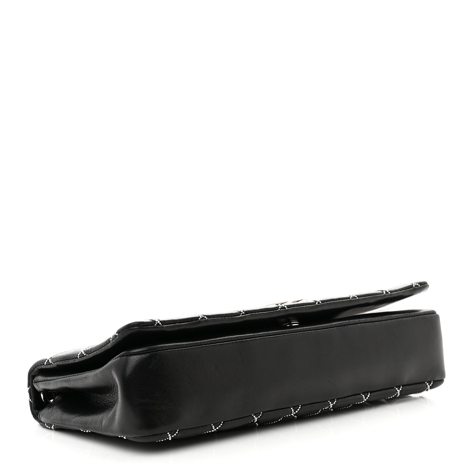 Chanel Lambskin Studded Medium Metal Beauty Flap Black 4 of 11