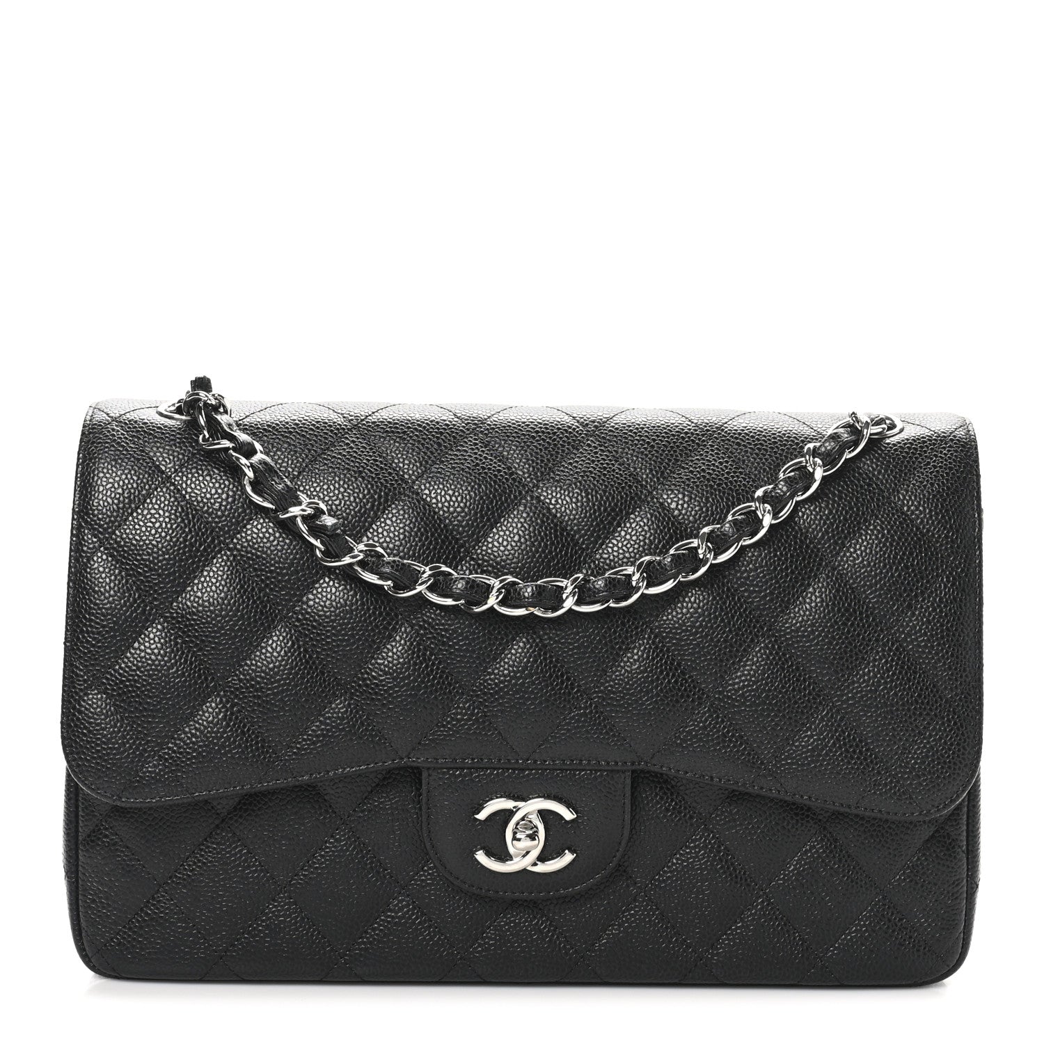 Chanel Caviar Quilted Jumbo Double Flap Black 1 of 11