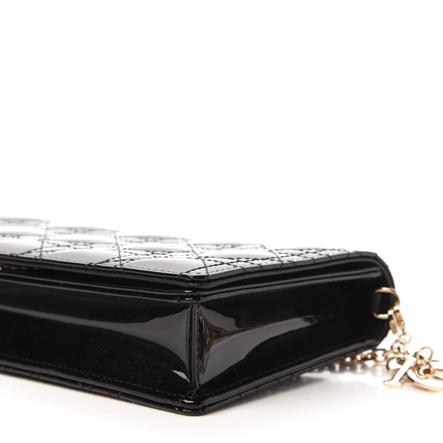 Patent Cannage Lady Dior Clutch Black
