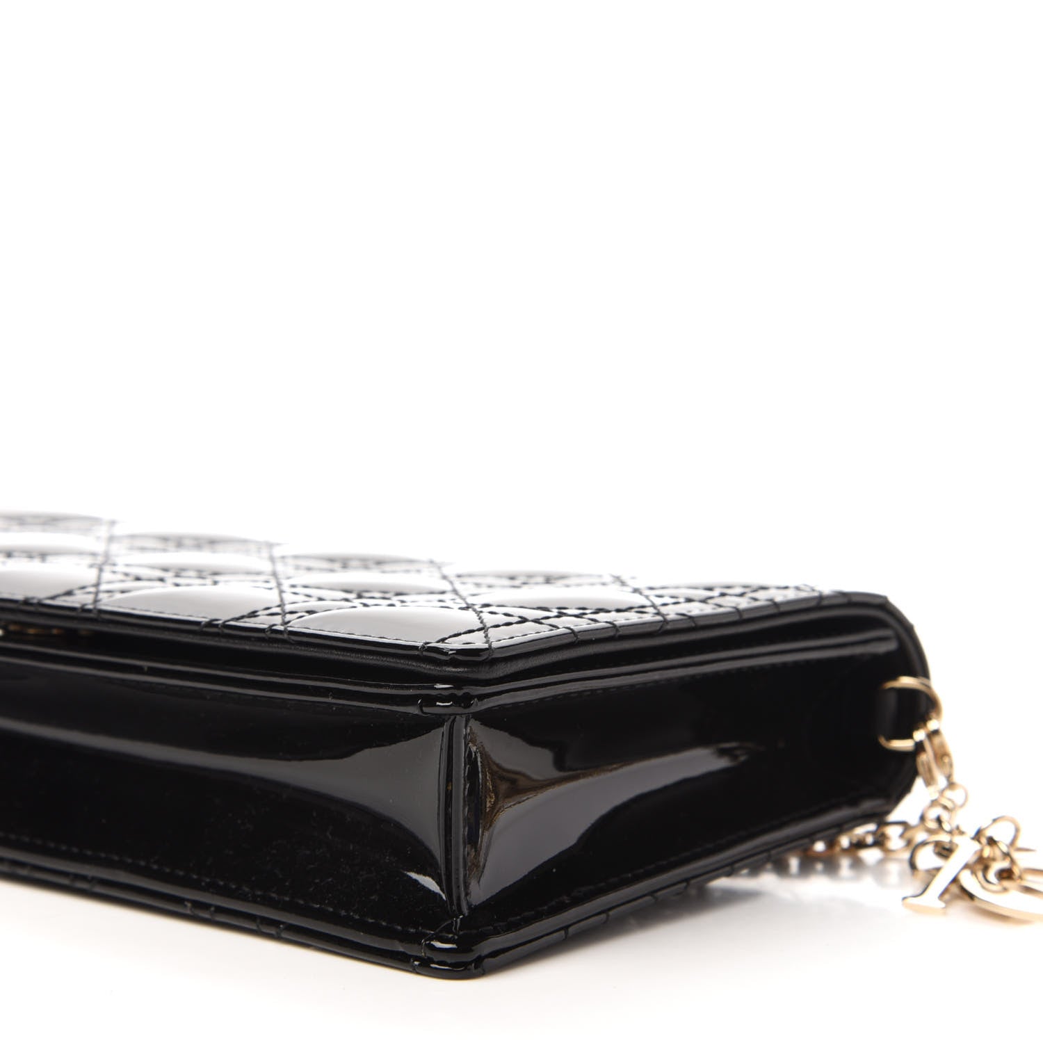 Christian Dior Patent Cannage Lady Dior Clutch Black 7 of 12