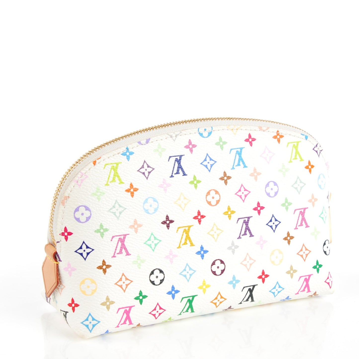 Monogram Multicolor Cosmetic Pouch White Litchi