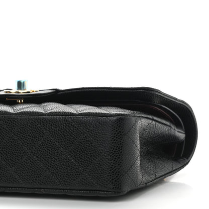 Chanel Caviar Quilted Medium Double Flap Black 9 of 10