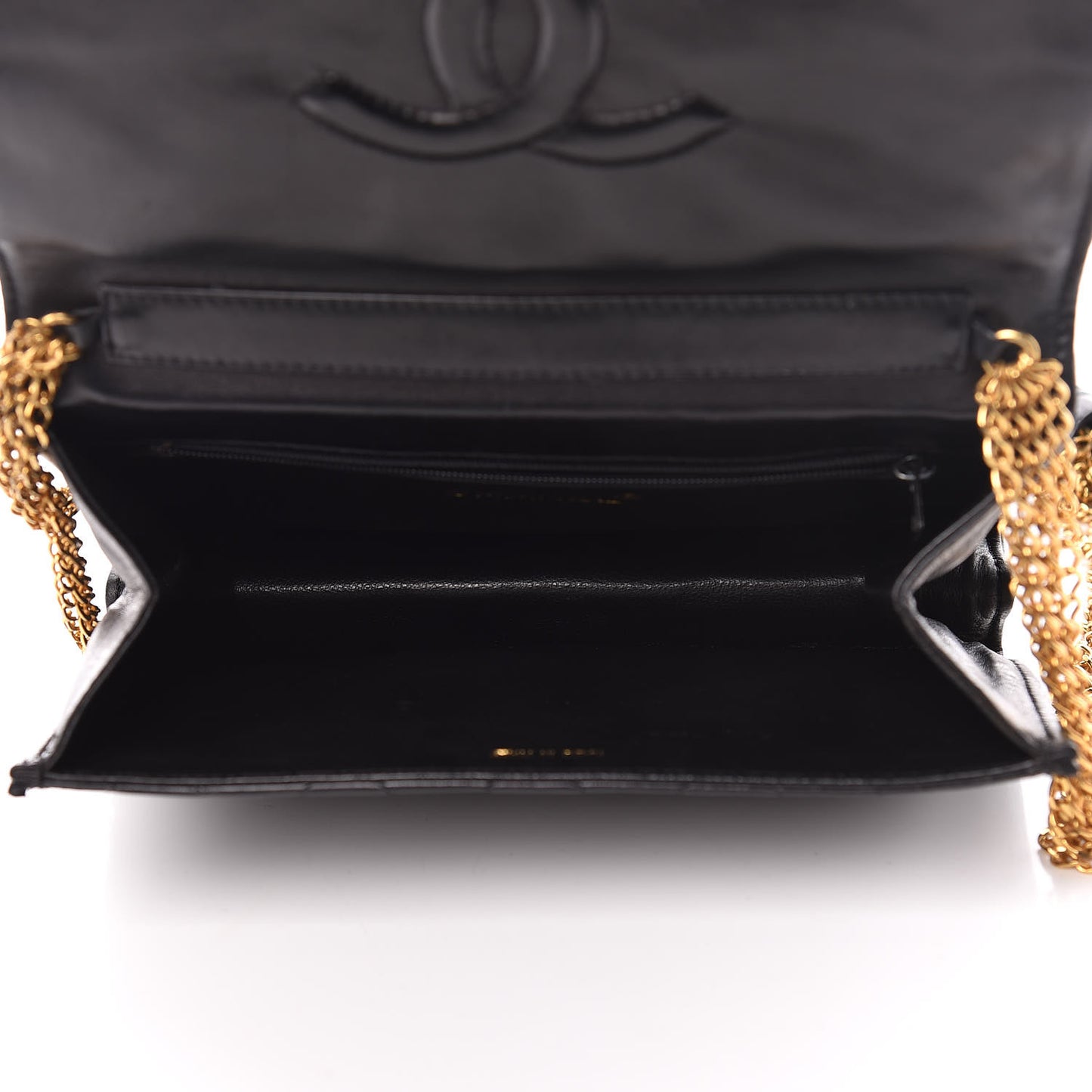 Lambskin Small Multi Chain Single Flap Black