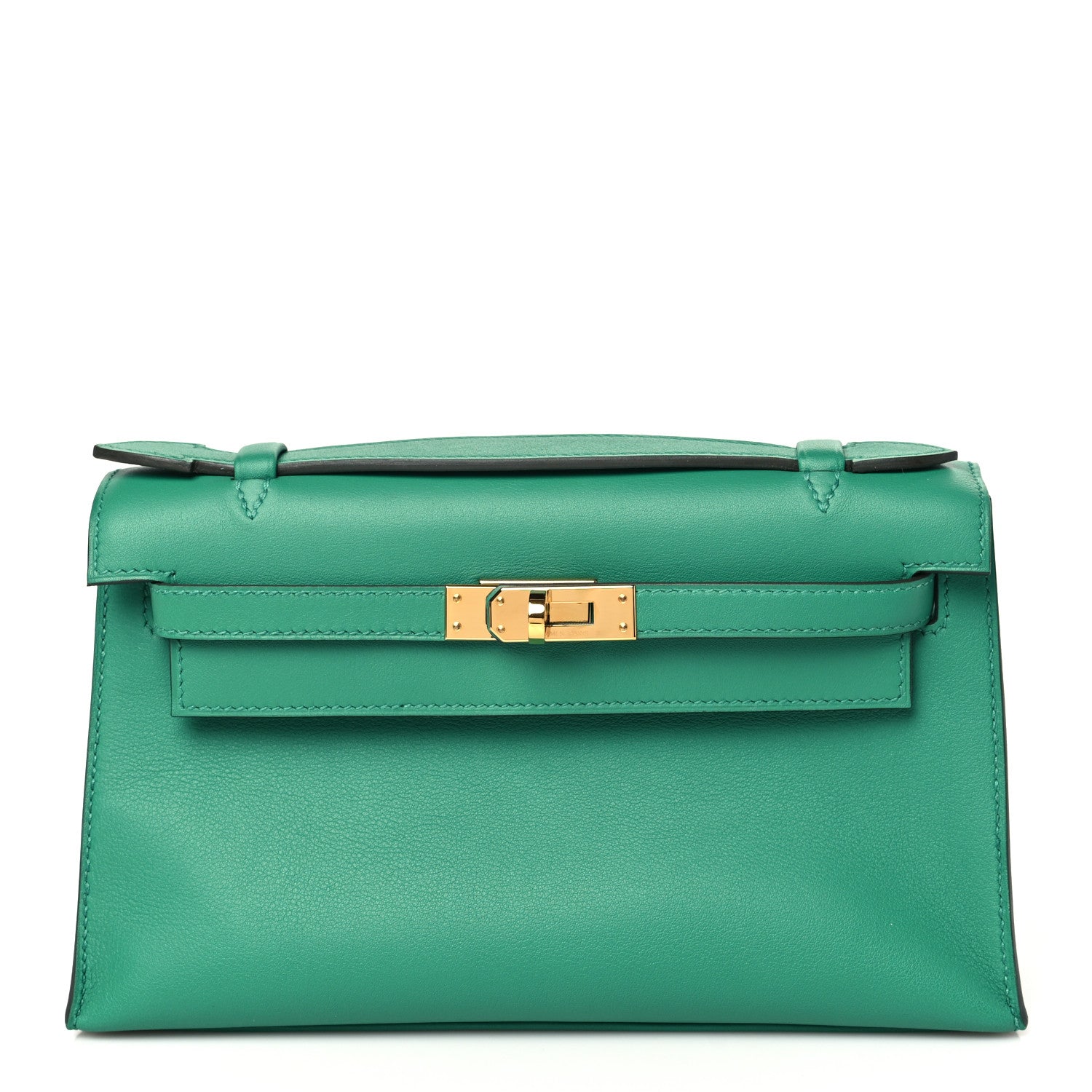 Hermes Swift Kelly Pochette Clutch Vert Vertigo 1 of 11