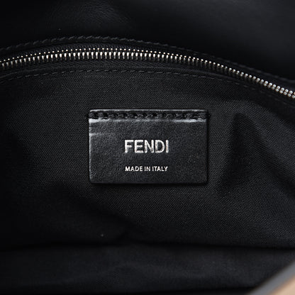 Fendi Vitello Grace Suede FF 1974 Embossed Mini Expandable Flap Bag Sand Sughero 5 of 9