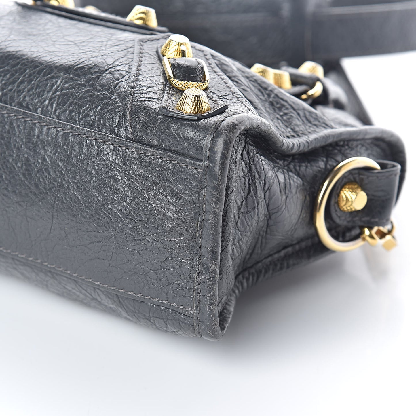 Agneau Giant 12 Gold Hardware Mini City Gris Fossile