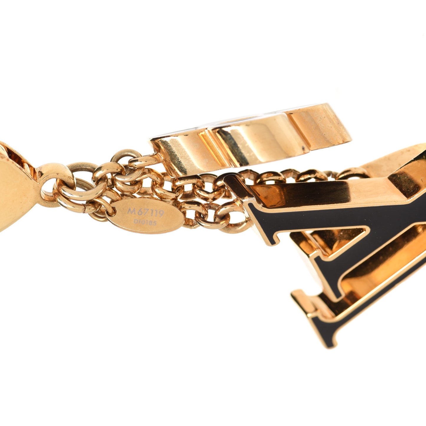 Fleur De Monogram Bag Charm Dore