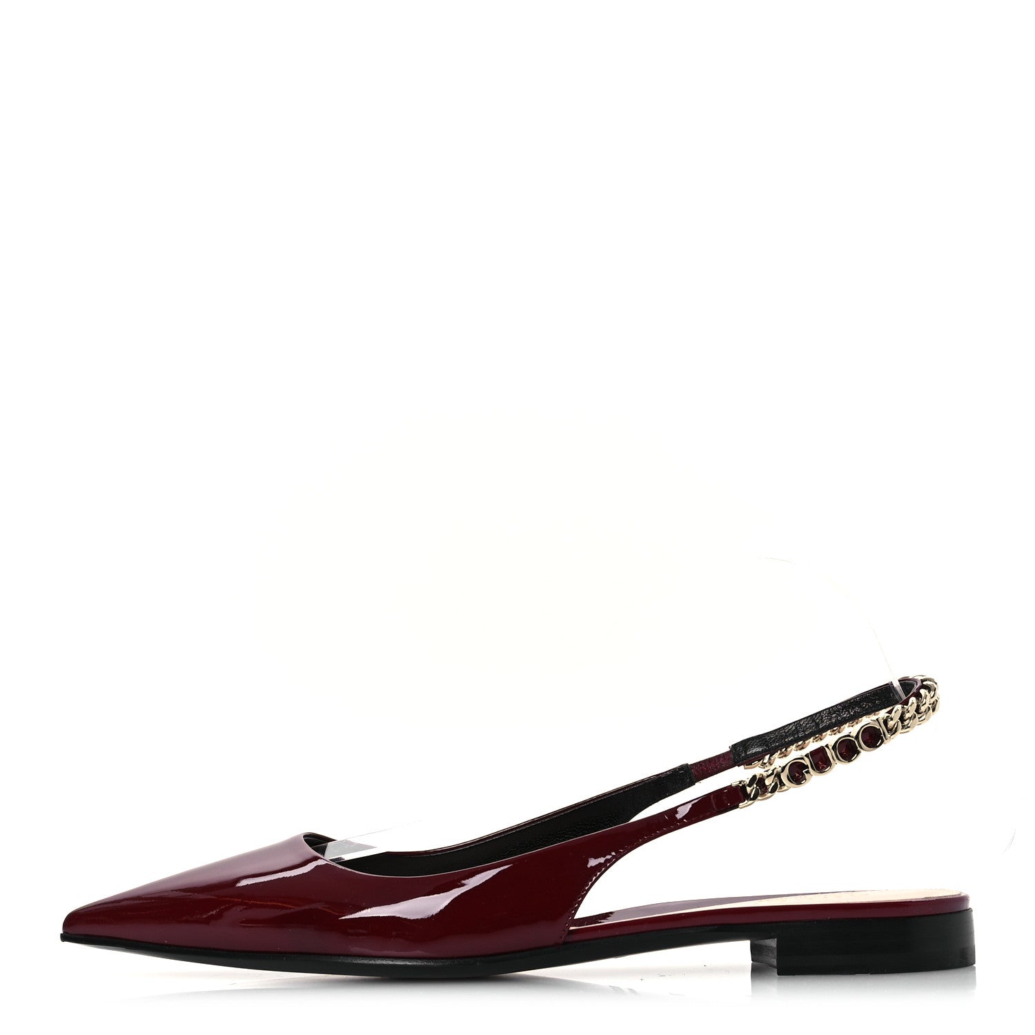 Gucci Patent Signoria Ballet Slingback Ballet Flat 38 Rosso Ancora 1 of 15