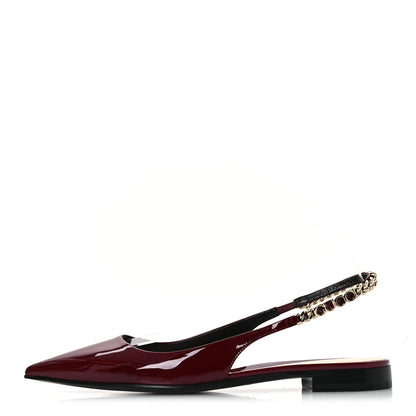 Gucci Patent Signoria Ballet Slingback Ballet Flat 38 Rosso Ancora 1 of 15