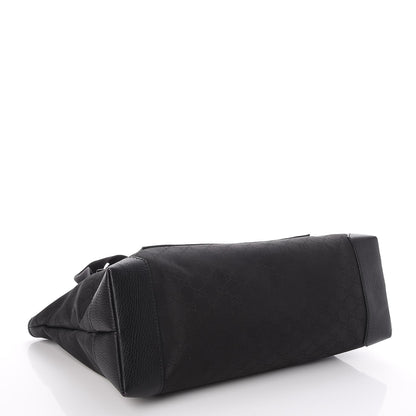 Gucci Nylon Monogram Calfskin Large Tote Bag Black 4 of 7