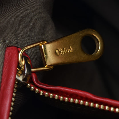 Chloe Calfskin Medium Marcie Satchel Holly Berry 6 of 9