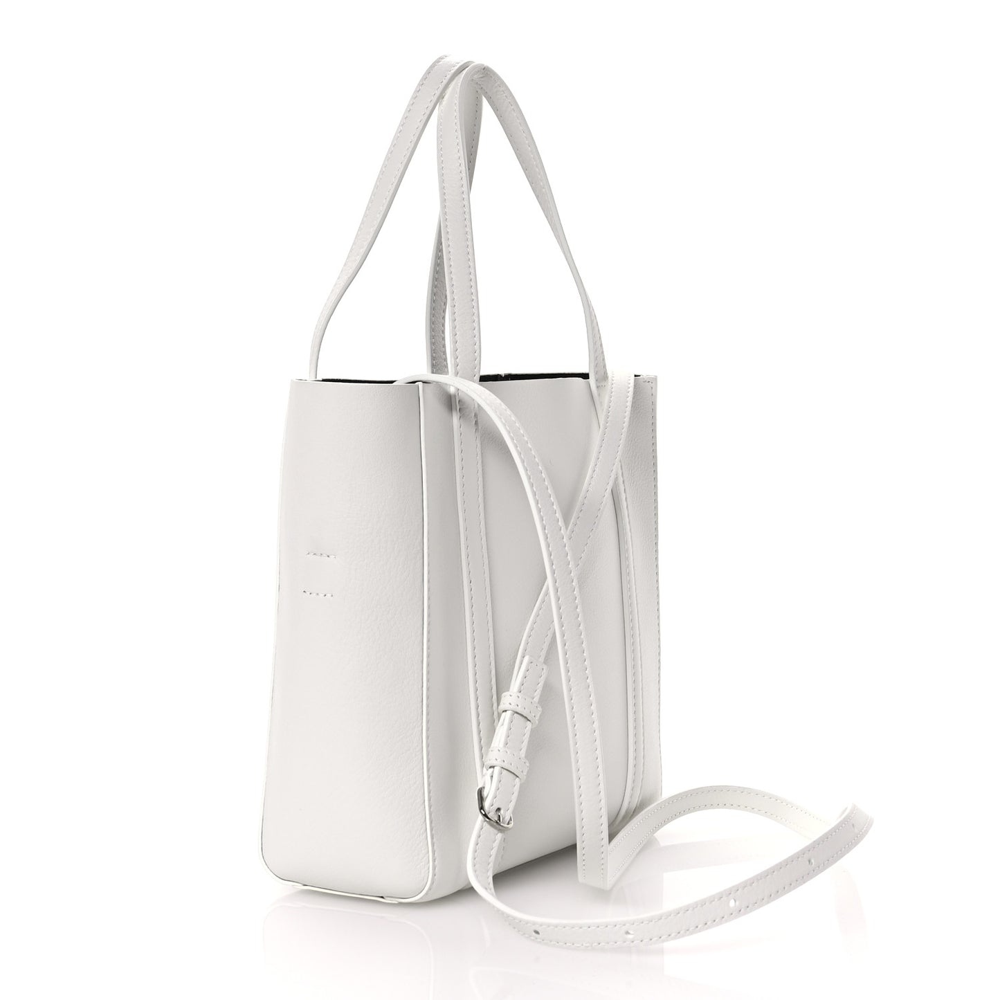 Smooth Calfskin Double Sided XXS Everyday Tote White Light Black
