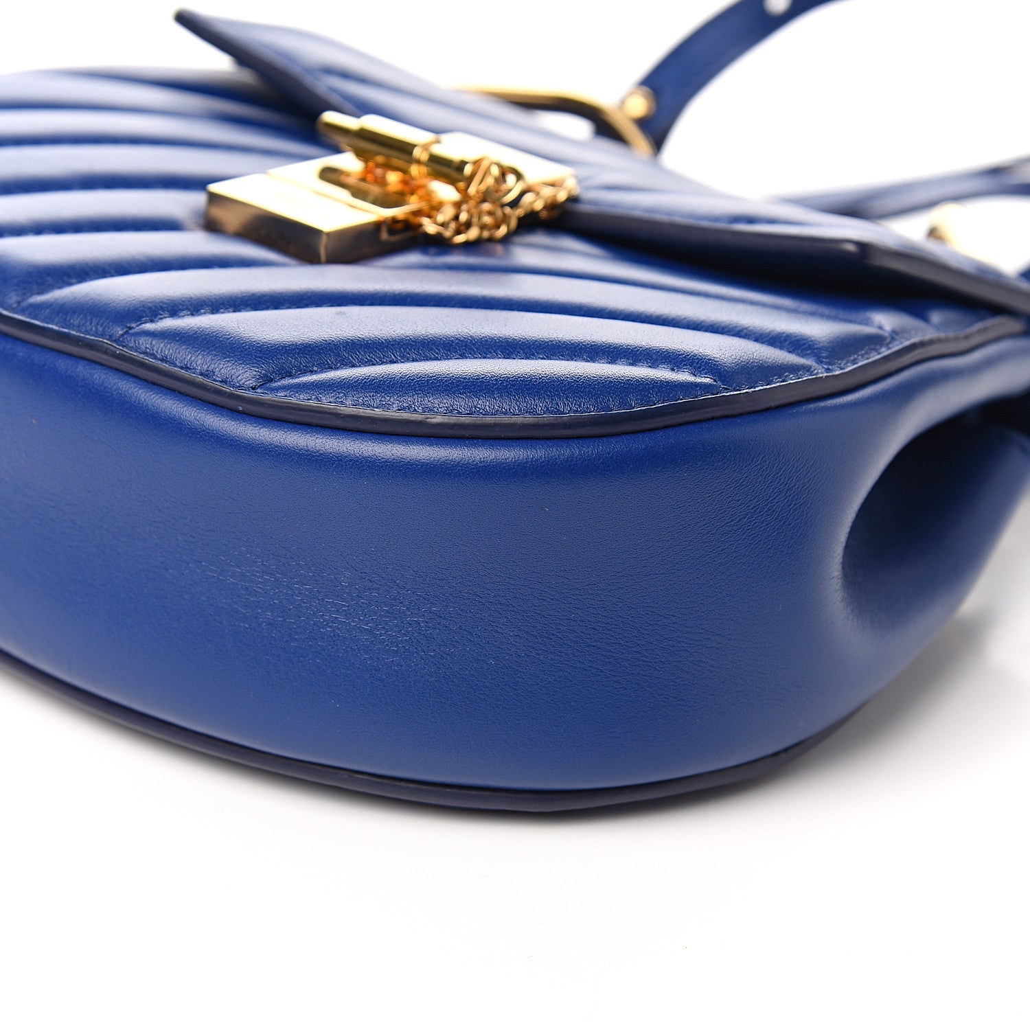 Chloe Calfskin Quilted Mini Drew Bijou Shoulder Bag Majesty Blue 7 of 8