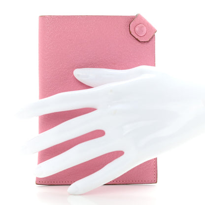 Hermes Chevre Mysore Tarmac PM Passport Holder Rose Confetti 3 of 10