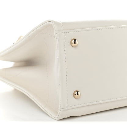 Chanel Calfskin CC Zipped Shopping Tote White 8 of 9