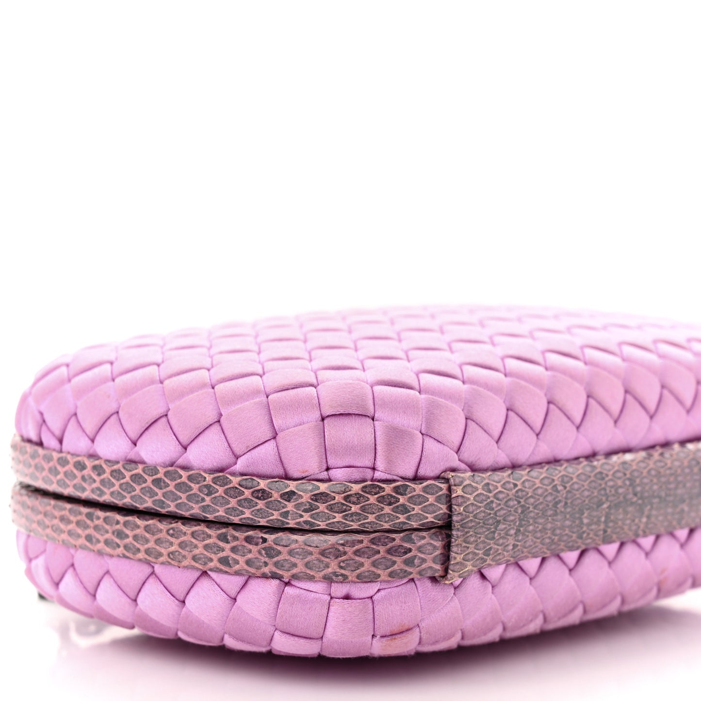 Satin Intreccio Impero Ayers Knot Clutch Orchid