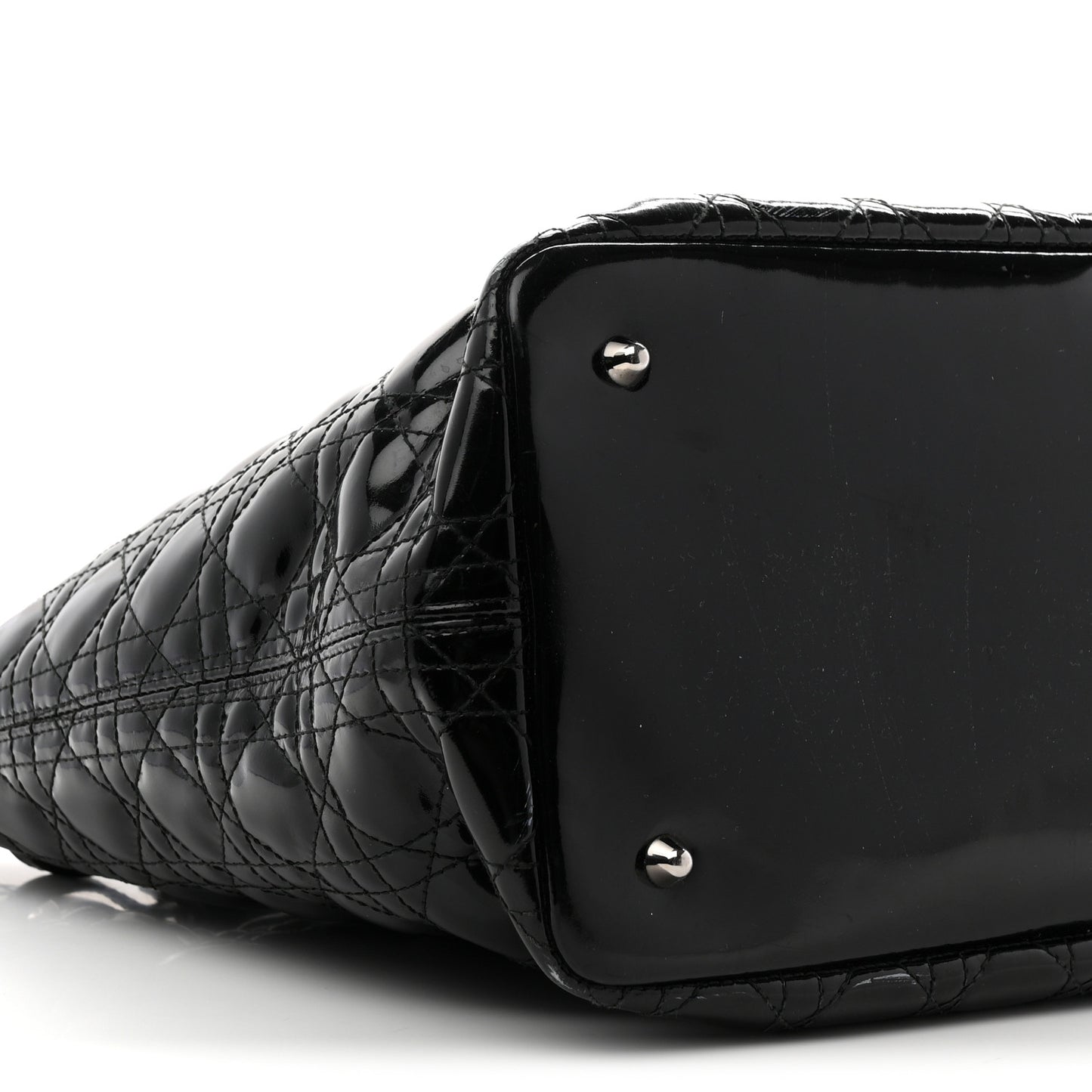 Patent Cannage Medium Panarea Tote Black