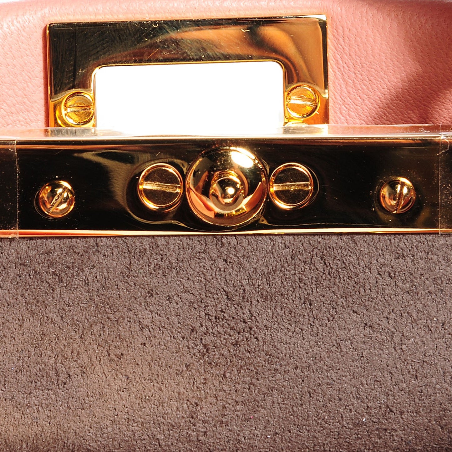 Shiny Nappa Micro Peekaboo Iconic Satchel Pink