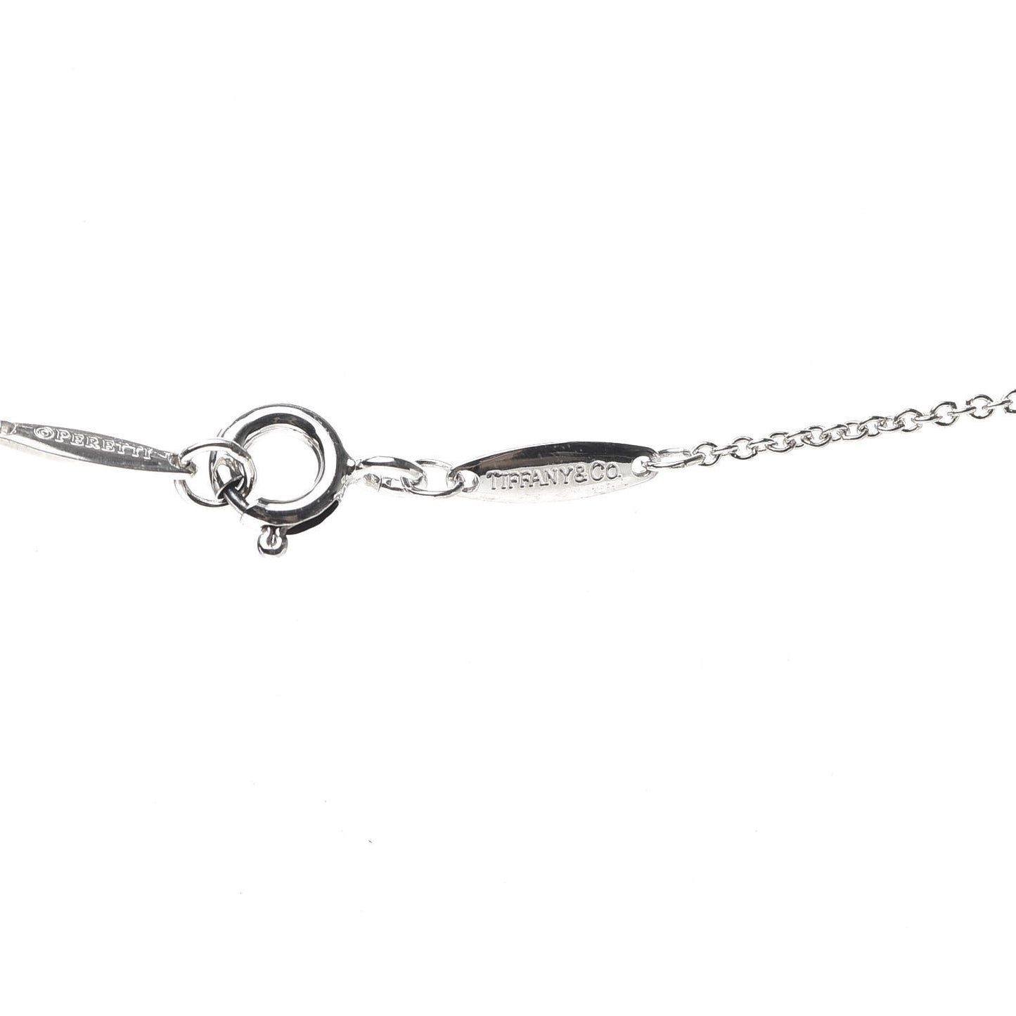 Sterling Silver 12mm Elsa Peretti Bean Pendant Necklace