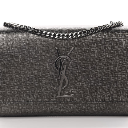 Saint Laurent Grain De Poudre Small Monogram Kate Satchel Earth 8 of 11