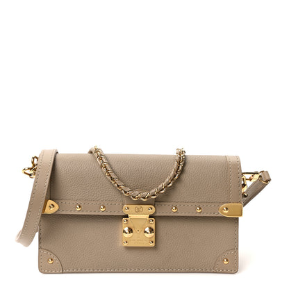 Louis Vuitton Calfskin Trunk Chain Wallet Taupe 1 of 10