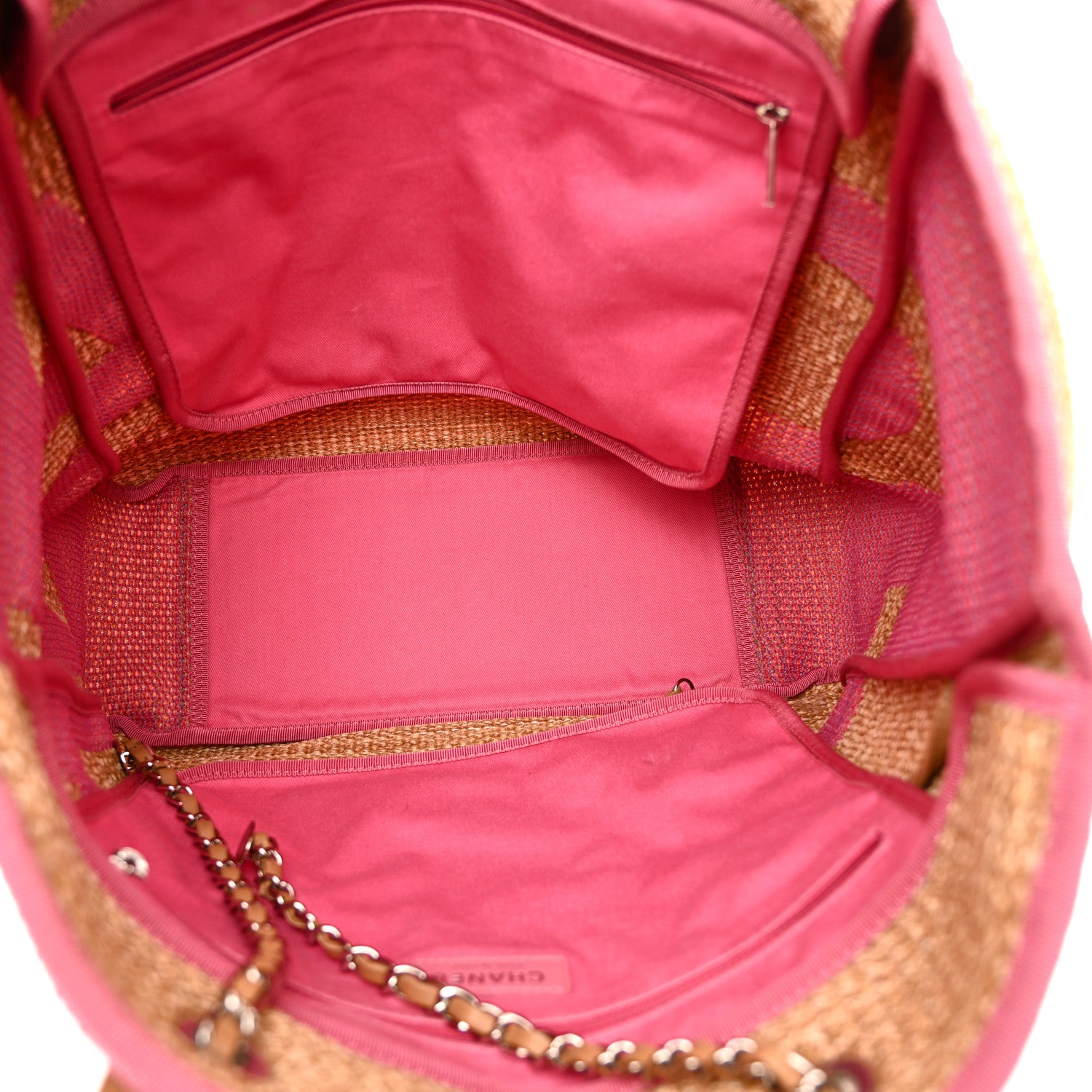 Chanel Mixed Fibers Large Shopping Bag Pink Beige 5 of 14