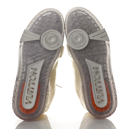 Louis Vuitton Mix Materials Transparent Monogram Mens LV Trainer Sneakers 7.5 White 5 of 9