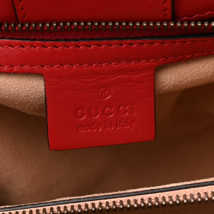 Gucci Calfskin Matelasse Small GG Marmont Tote Hibiscus Red 7 of 11